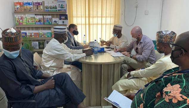 Visiting GIZ Country Director Guiseppe and livelihood head Beau at AID office